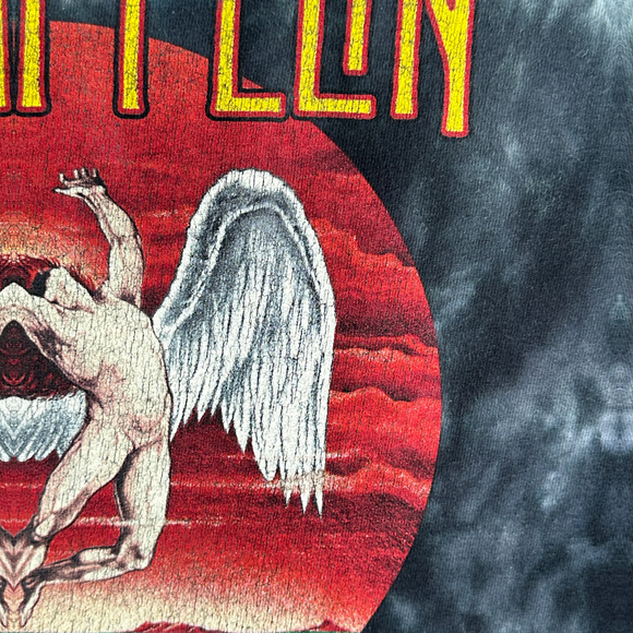 Led Zeppelin Shirt Adult EXTRA LARGE Blue Tie Dye Band Tee Swan Song Reprint - Picture 5 of 7